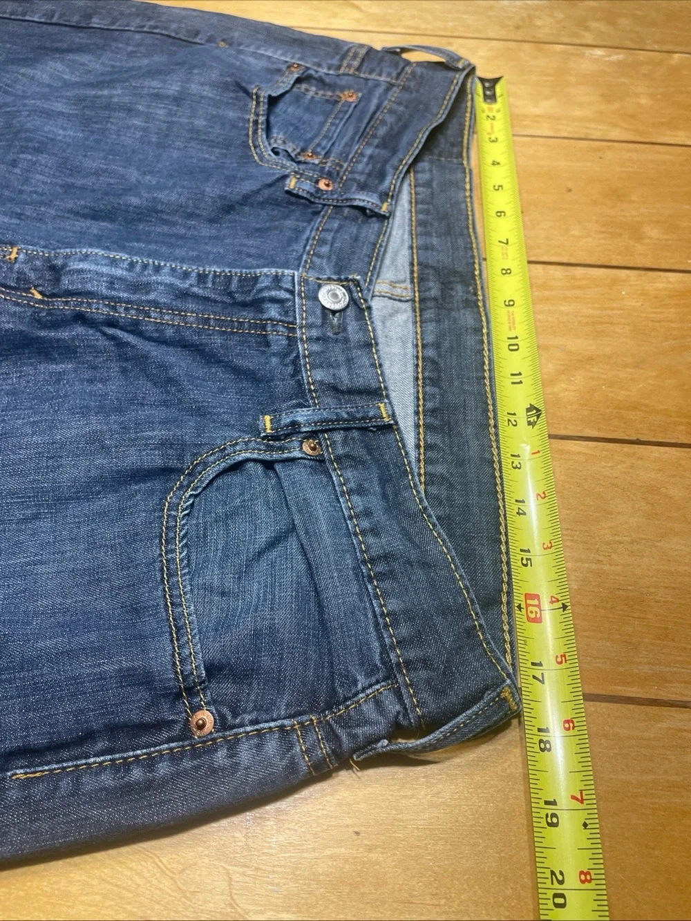 Levi's 569 Dark Blue Straight-Leg Loose Fit Jeans Size 36x32